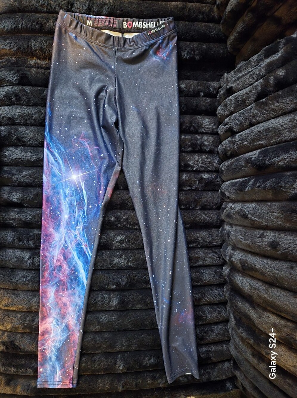 Bombsheller WitchesBroom Print Leggings, Size Med
